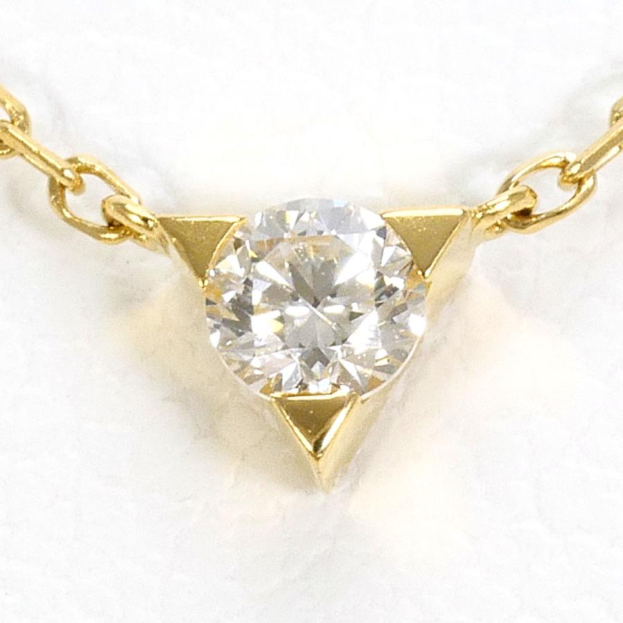 AHKAH（アーカー） ネックレス K18YG ダイヤ 0.08ct 総重量約1.2g 約