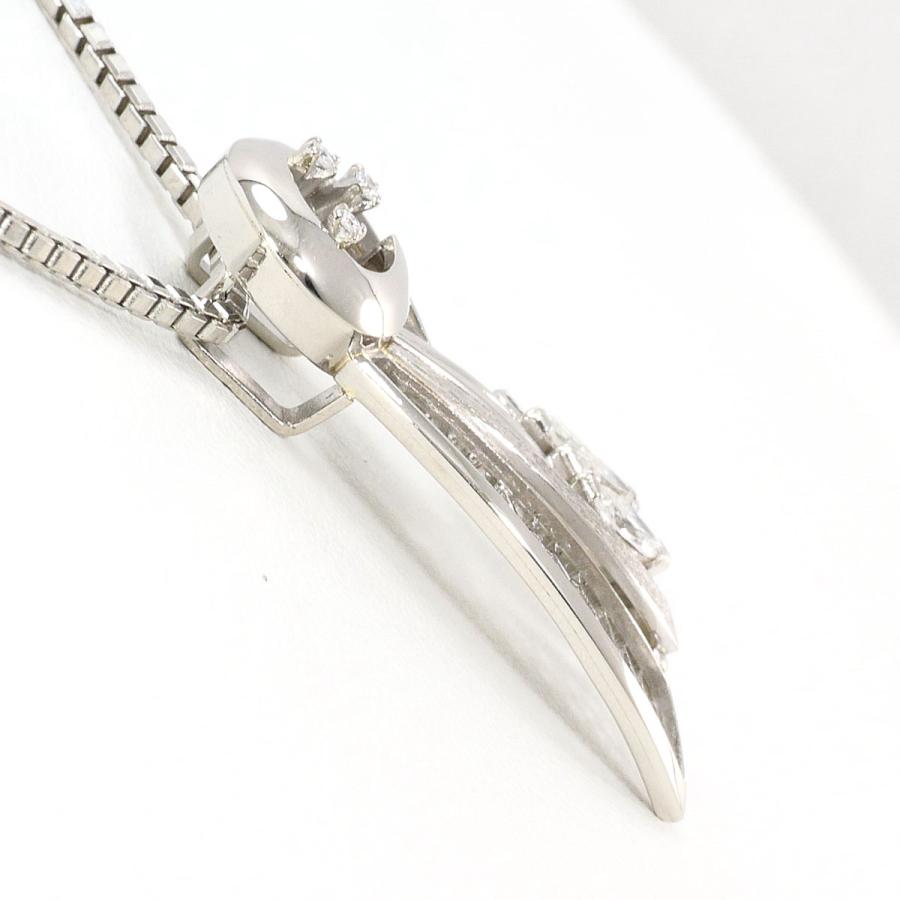 ネックレス Pm900/プラチナ PT850/プラチナ ダイヤ 0.27 ct カード鑑別 