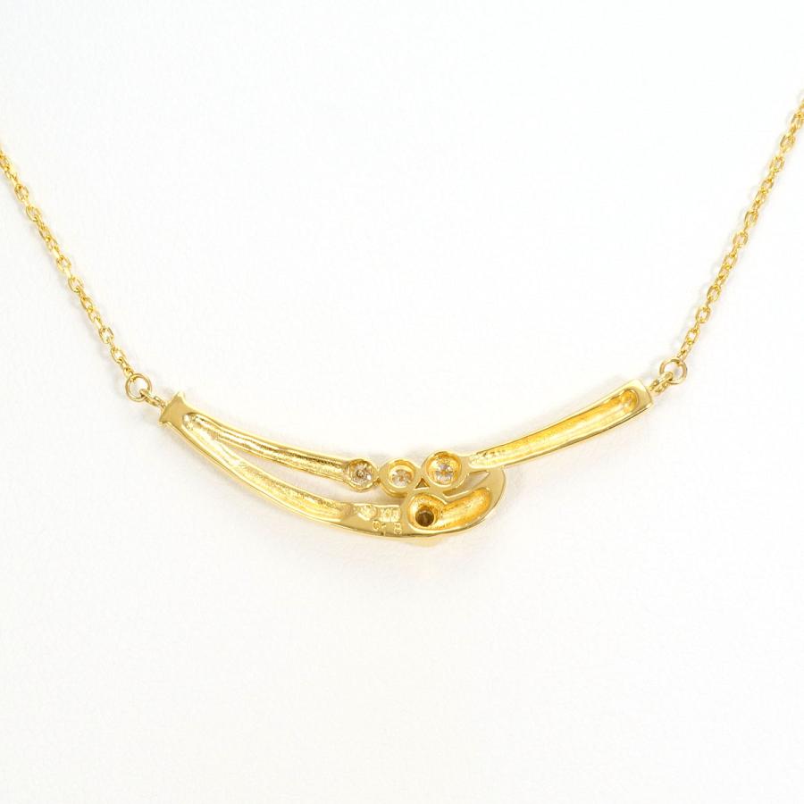 ネックレス K18YG ダイヤ 0.18ct カード鑑別書 総重量約4.1g 約37cm_2