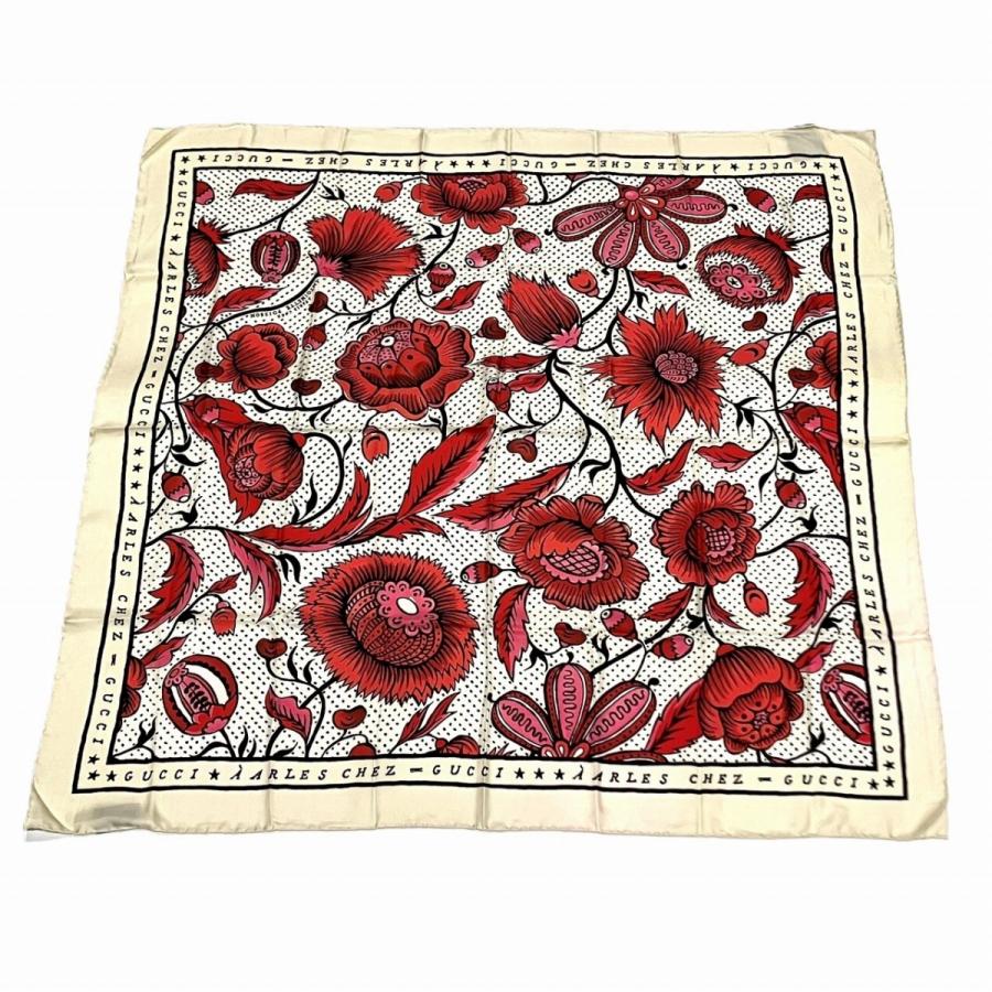 GUCCI（グッチ） 花柄モチーフスカーフ スカーフ シルク レディース