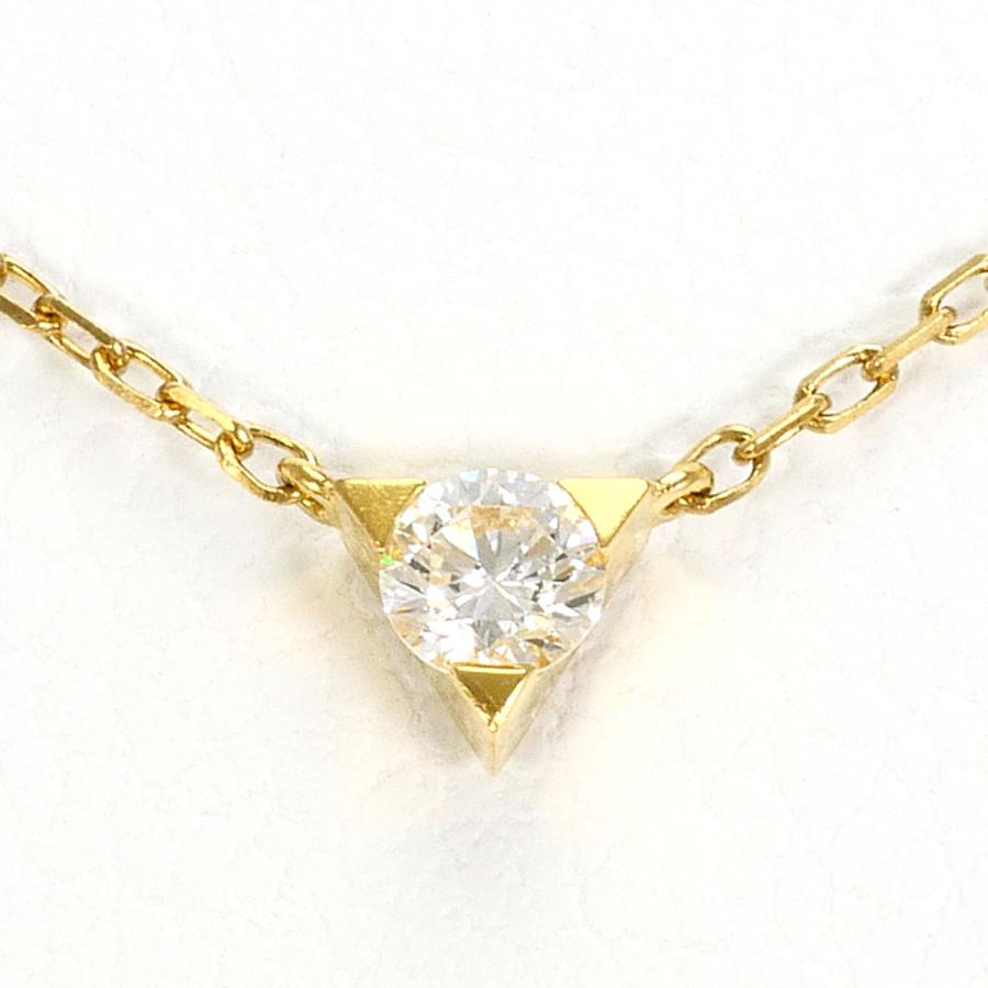 AHKAH（アーカー） ネックレス K18YG ダイヤ 0.08ct 総重量約1.2g 約