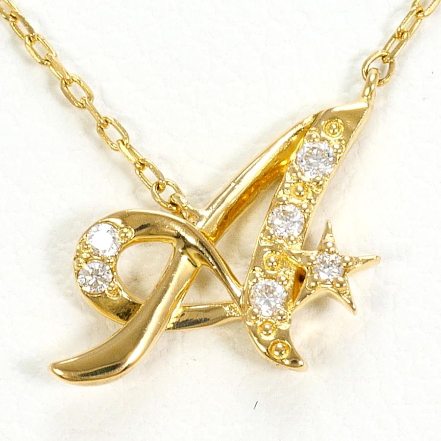 スタージュエリー STAR JEWELRY ネックレス K18YG ダイヤ 0.02ct 総