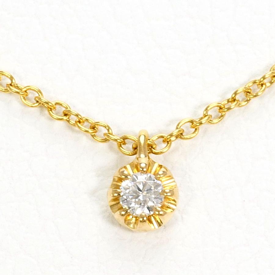 スタージュエリー STAR JEWELRY ネックレス K18YG ダイヤ 0.02ct 総 