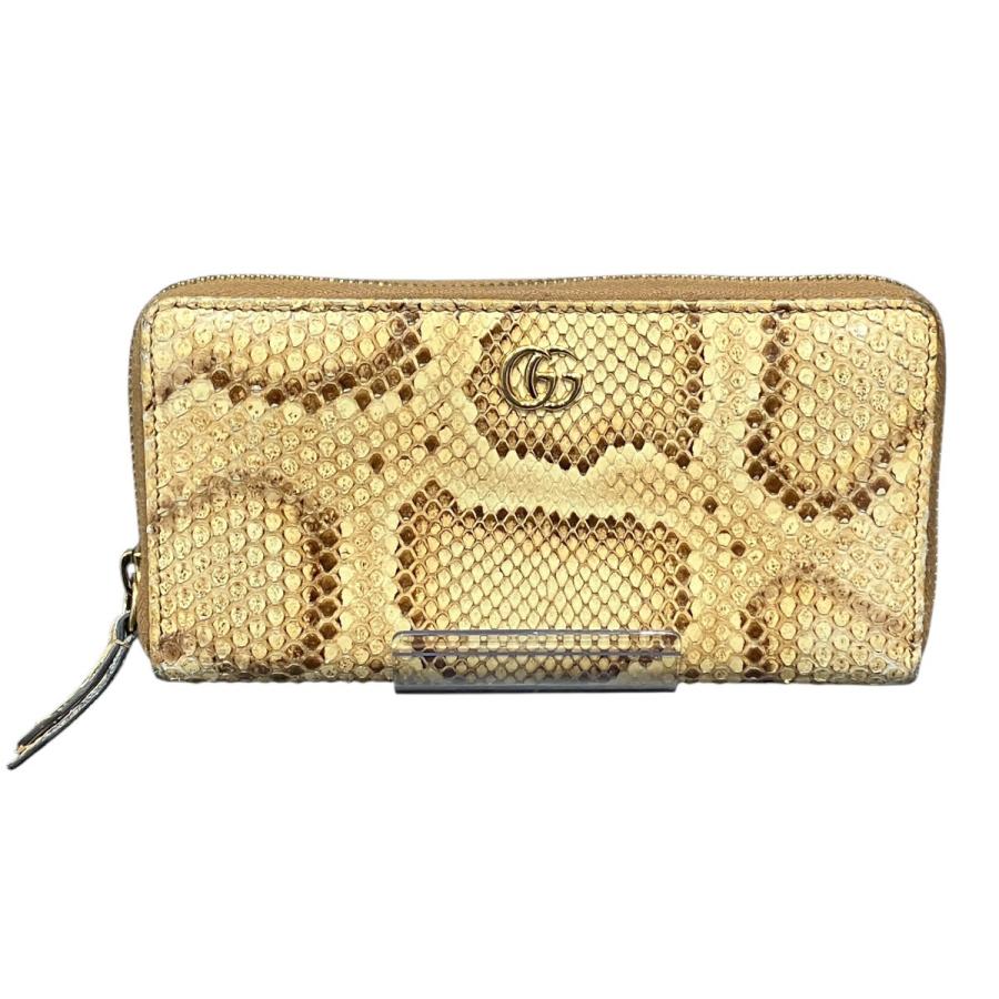 GUCCI GGマーモント パイソン 長財布 パール GUCCI（グッチ） 長財布 GGマーモント パイソン 456117 レディース