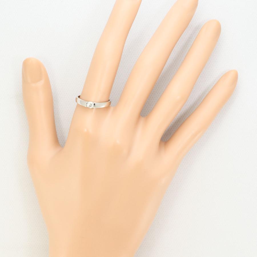 リング・指輪 PT900/プラチナ 14号 ダイヤ 0.17ct 総重量約2.6g 