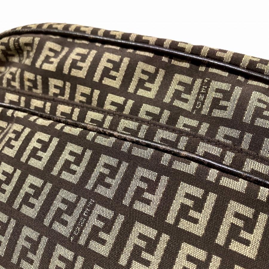 フェンディ FENDI ショルダーバッグ ズッキーノ ナイロンキャンバス/レザー ブラック×ホワイト レディース 送料無料【中古】 h31234a FENDI - フェンディ FENDI ショルダーバッグ ズッキーノ ナイロン