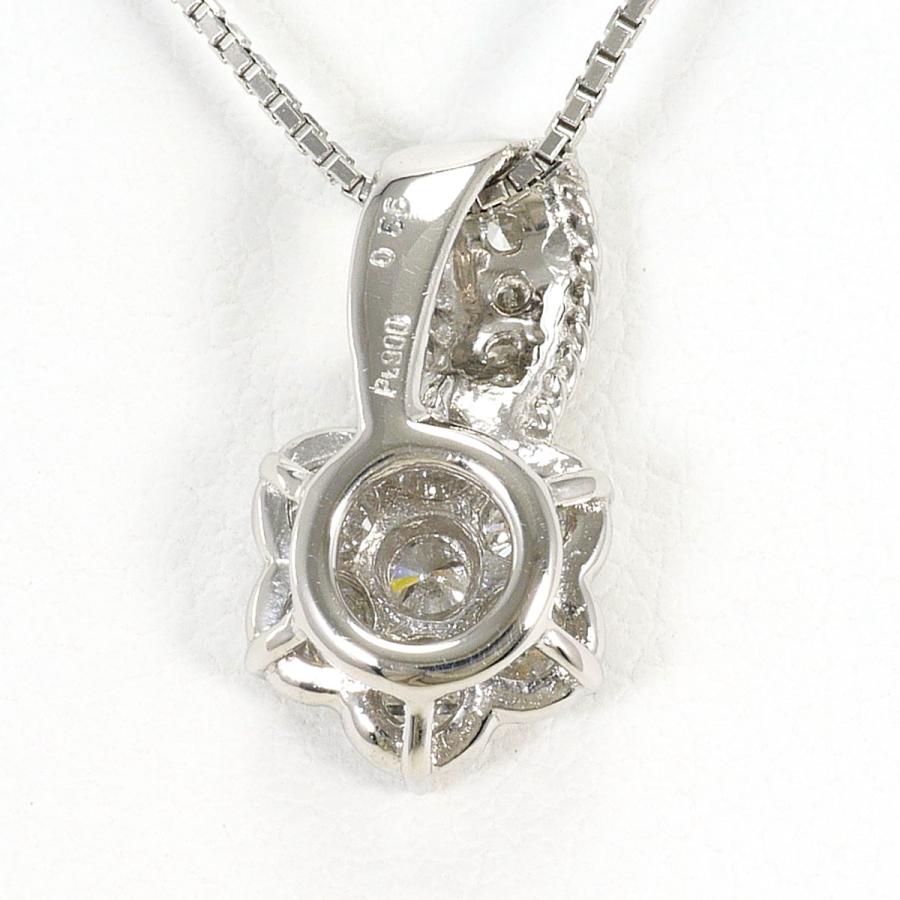 ネックレス PT900/プラチナ PT850/プラチナ ダイヤ 0.56ct 鑑別書 総 