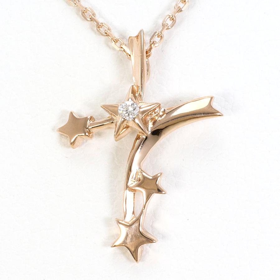 ◎STAR Jewelry スタージュエリー☆K10YG 天然ダイヤネックレス スタージュエリー STAR JEWELRY ネックレス K10PG ダイヤ 0.01ct 総