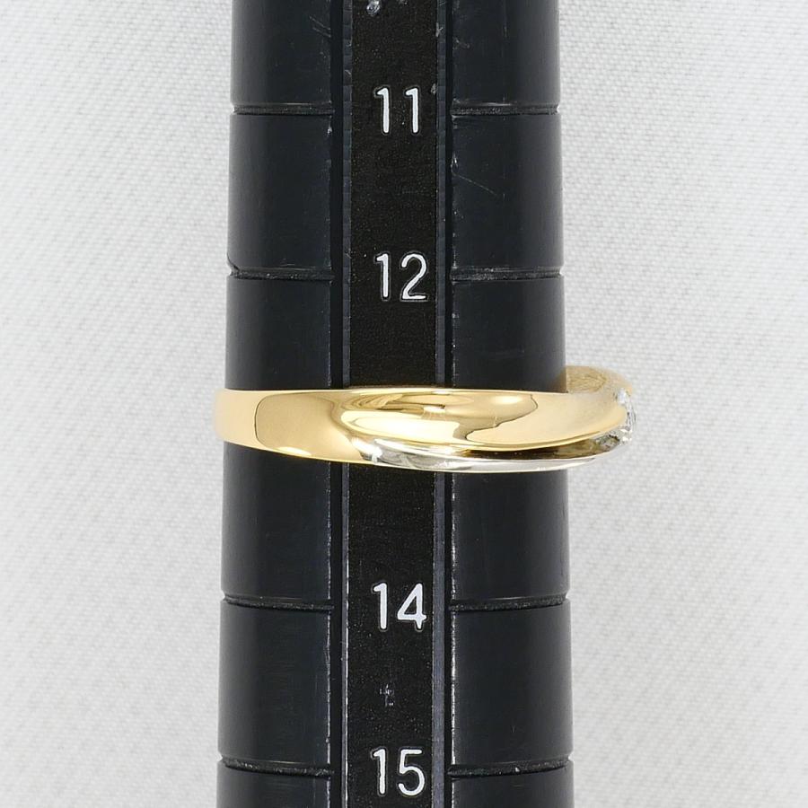 リング・指輪 PT900/プラチナ K18YG 13号 ダイヤ 0.10 ct 総重量約3.2g 