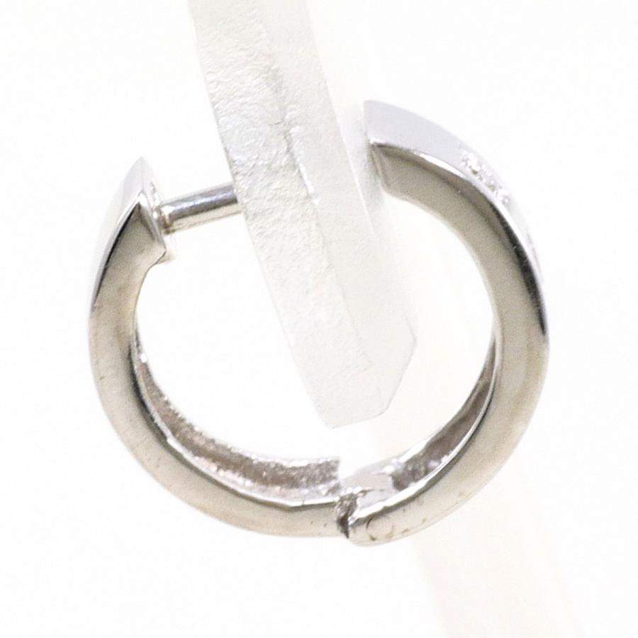 ピアス(片耳) K14WG ダイヤ 総重量約0.9g ユニセックス 中古 