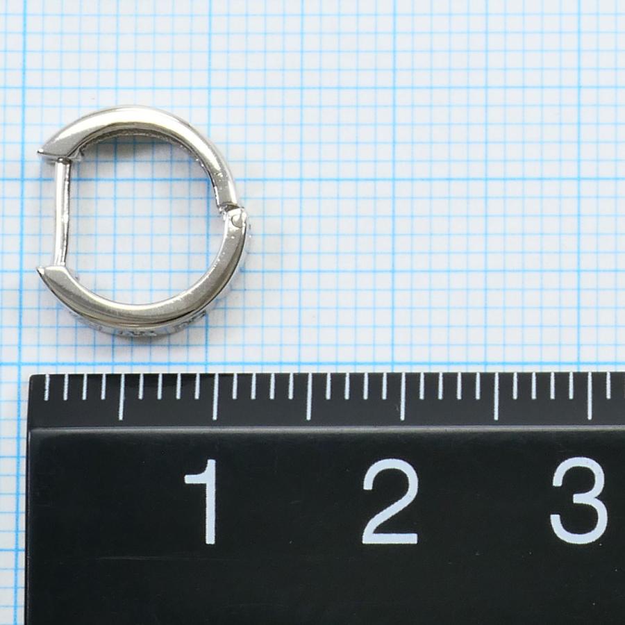ピアス(片耳) K14WG ダイヤ 総重量約0.9g ユニセックス 中古 