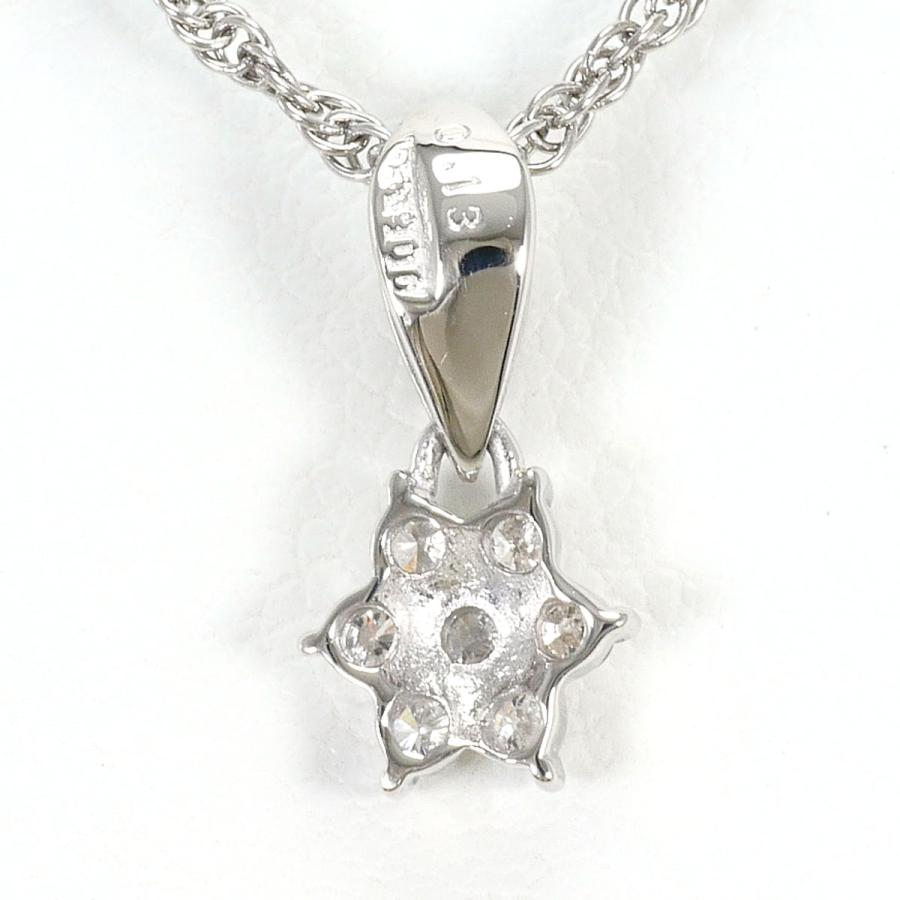 ネックレス PT900/プラチナ PT850/プラチナ ダイヤ 0.13ct 総重量約3.0