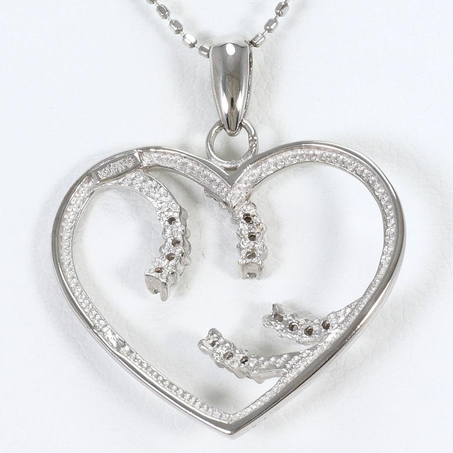 ネックレス K18WG ダイヤ 0.16ct 鑑別書 総重量約3.9g 約40cm