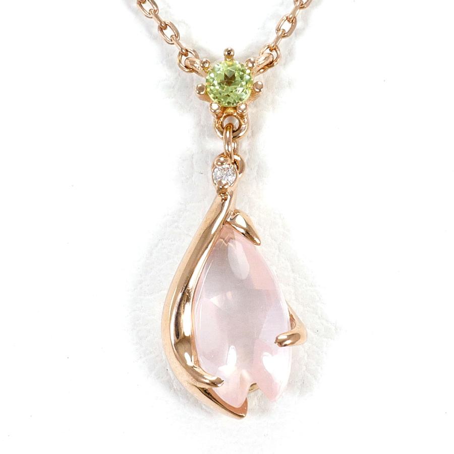 スタージュエリー STAR JEWELRY ネックレス K10PG ローズクォーツ 
