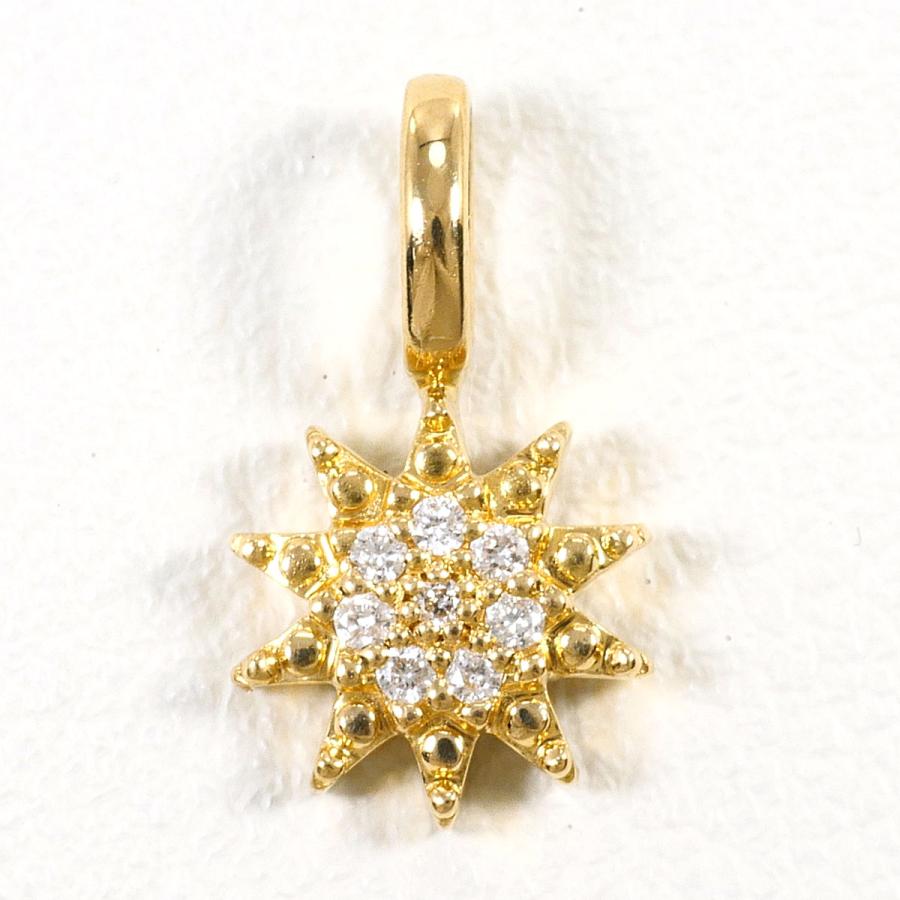スタージュエリー STAR JEWELRY ペンダントトップ K18YG ダイヤ 0.03ct 