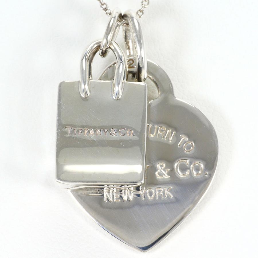 美品 ティファニー バッグ 鞄 ハート ネックレス シルバー925 TIFFANY&Co.（ティファニー） ショッピングバッグ ハートタグ