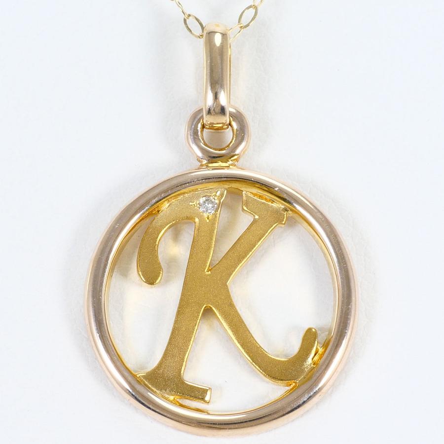 ネックレス K10YG ダイヤ 0.006ct 総重量約3.8g 約39cm ジュエリー 