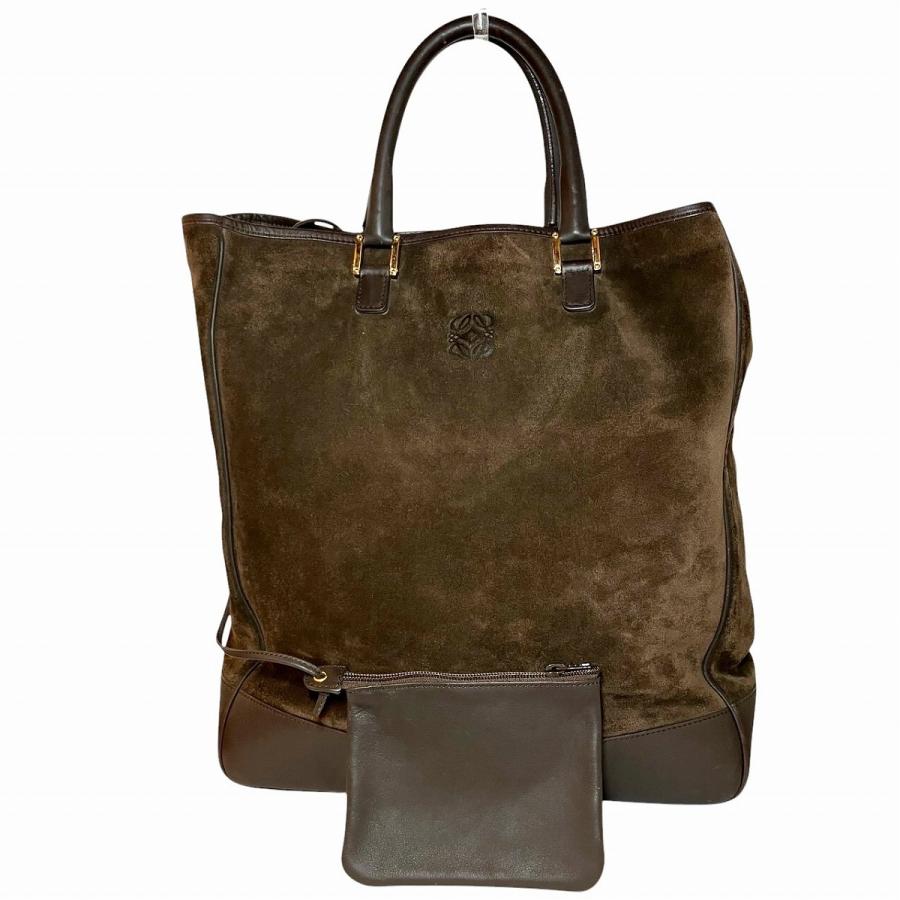 【ロエベ】 「メンズ」トートバッグ＊スエード×レザー☆ LOEWE（ロエベ） トートバッグ アナグラム スエード レザー メンズ