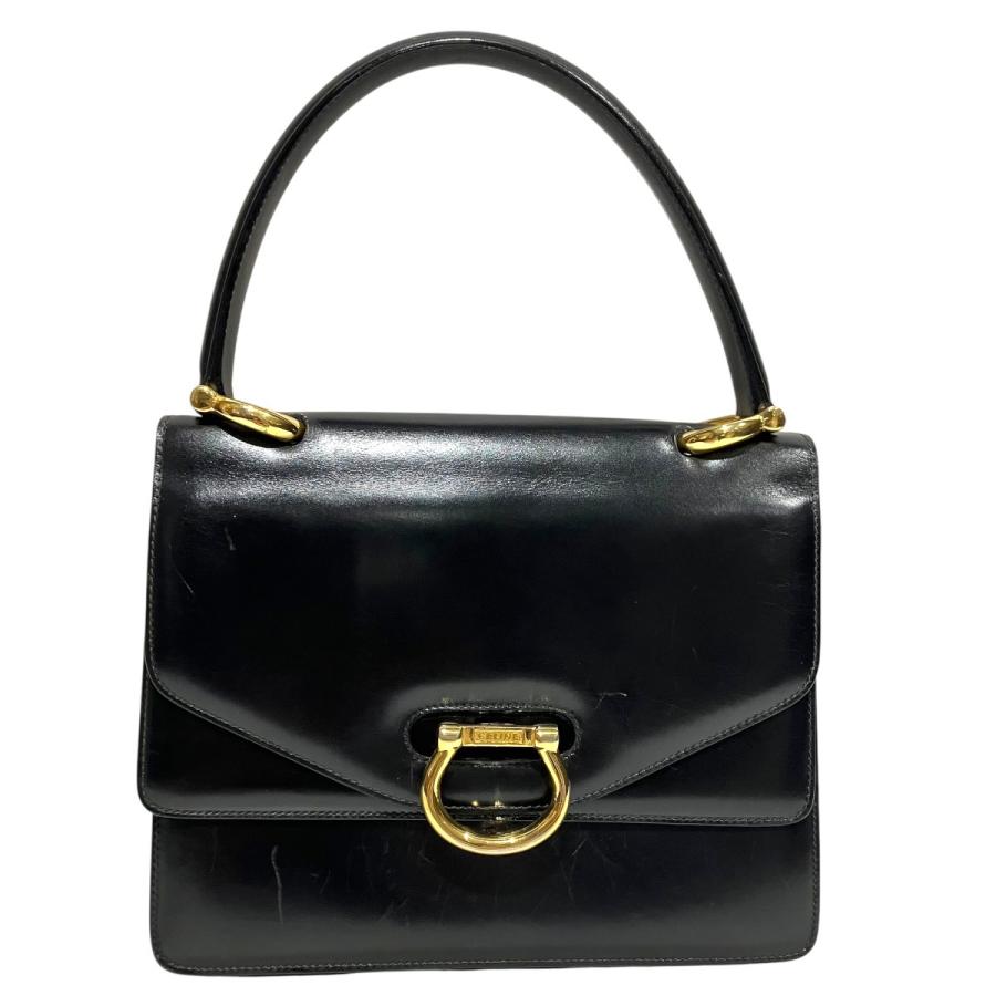 CELINE（セリーヌ） ガンチーニ金具 ダブルフラップ ハンドバッグ 