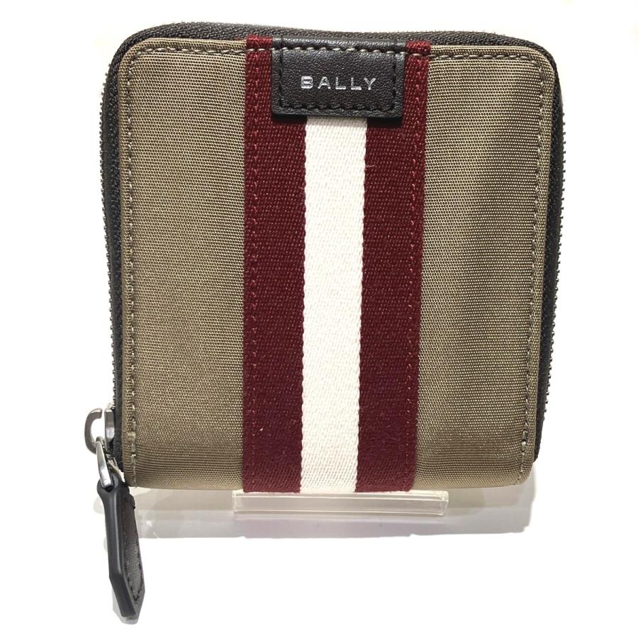 未使用✨BALLY バリー　二つ折りマネークリップ　レザー　バリーストライプ Bally（バリー） 二つ折り財布 バリーストライプ キャンバス PVC