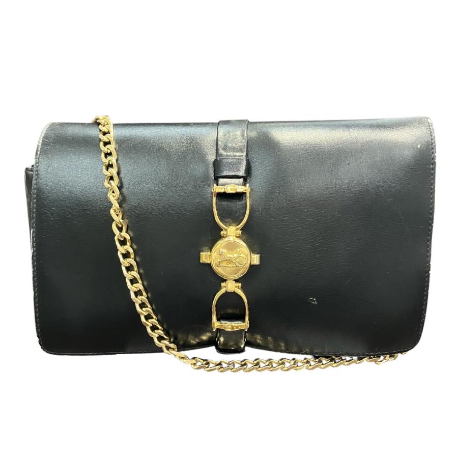 CELINE ショルダーバッグ　馬車金具　ハンドバッグ　レザー　オールドセリーヌ CELINE（セリーヌ） オールドセリーヌ 馬車金具 チェーンショルダー