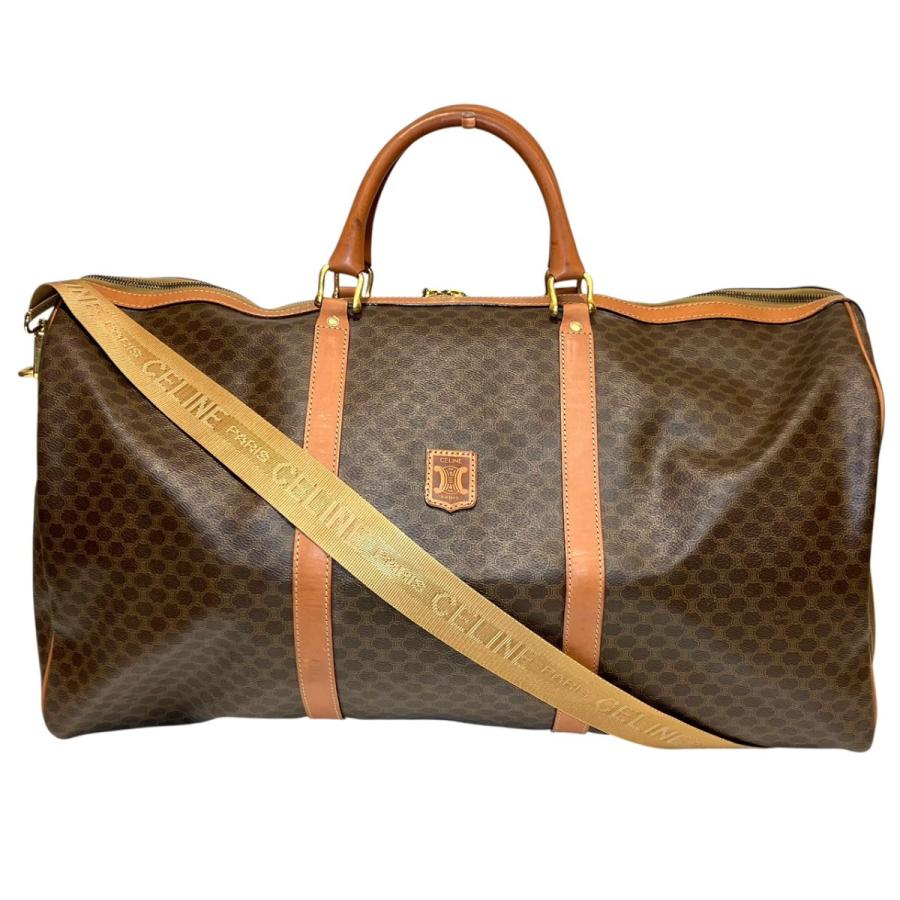 CELINE セリーヌ マカダム ボストンバッグ 大容量 PVC レザー CELINE（セリーヌ） ボストンバッグ マカダム PVC×レザー ユニセックス