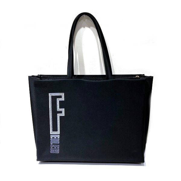 フェイラー ブラック ナイロン バッグ トートバッグ レディース 中古