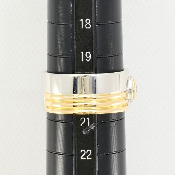 リング PT900 プラチナ K18YG 指輪 20号 ダイヤ 0.33 鑑別書 総重量約 