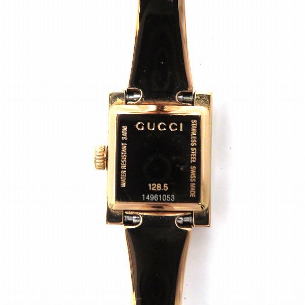 グッチ GUCCI バングルウォッチ 128.5 クォーツ 時計 腕時計 Gフレーム 