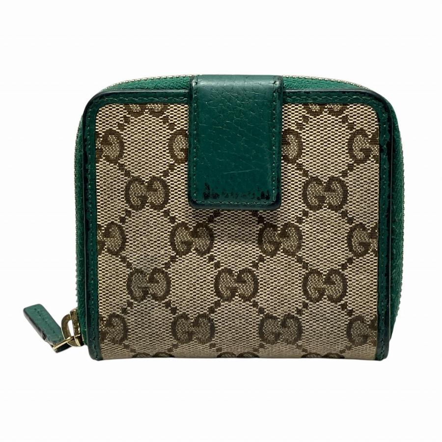GUCCI（グッチ） 二つ折り財布 GGキャンバス キャンバス×レザー 346056