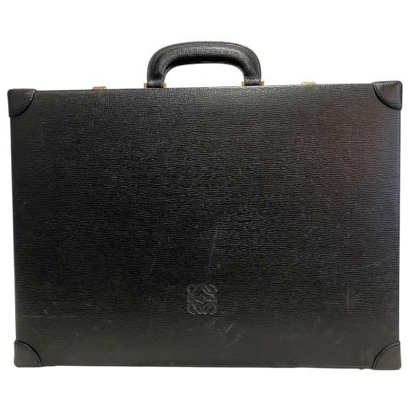 ロエベ LOEWE ブラック レザー バッグ ビジネスバッグ メンズ 中古