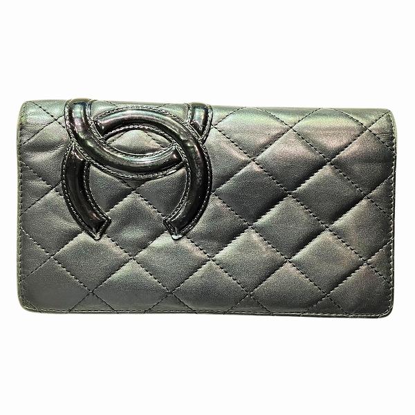 シャネル CHANEL カンボンライン A26717 マトラッセ 2つ折り財布 長財布 レディース【中古】 CHANEL（シャネル） カンボンライン A26717 マトラッセ 2つ折り財布 長