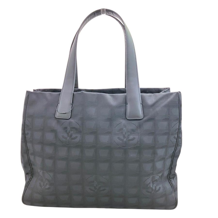 シャネル CHANEL トートMM トートバッグ ニュートラベルライン レザー ジャガード A15991 レディース 中古
