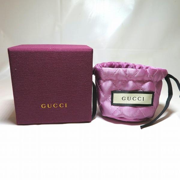 グッチ GUCCI クリスタル スクエアG エナメルレザー ブレスレット 