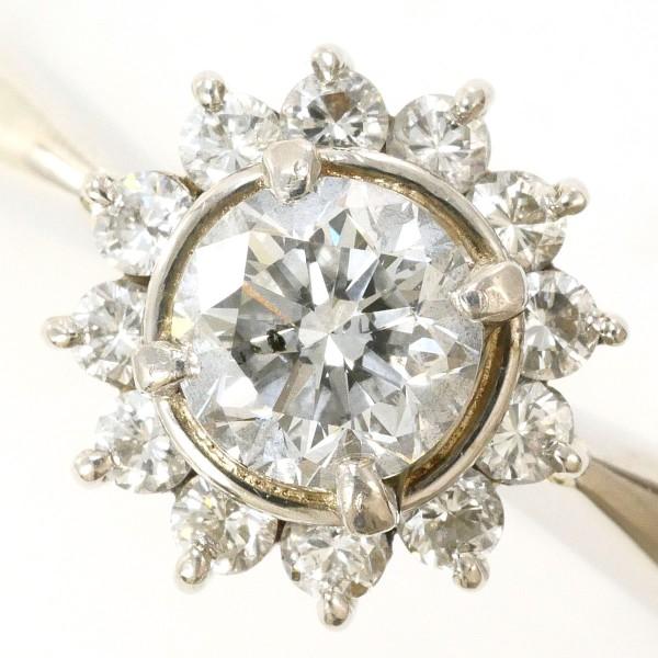 ダイヤモンドリング プラチナ900 12.5号 プラチナ900 ダイヤモンド チェーン デザイン リング / Pt900