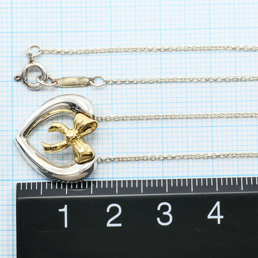 TIFFANY&Co.（ティファニー） ハートリボン ネックレス K18YG シルバー