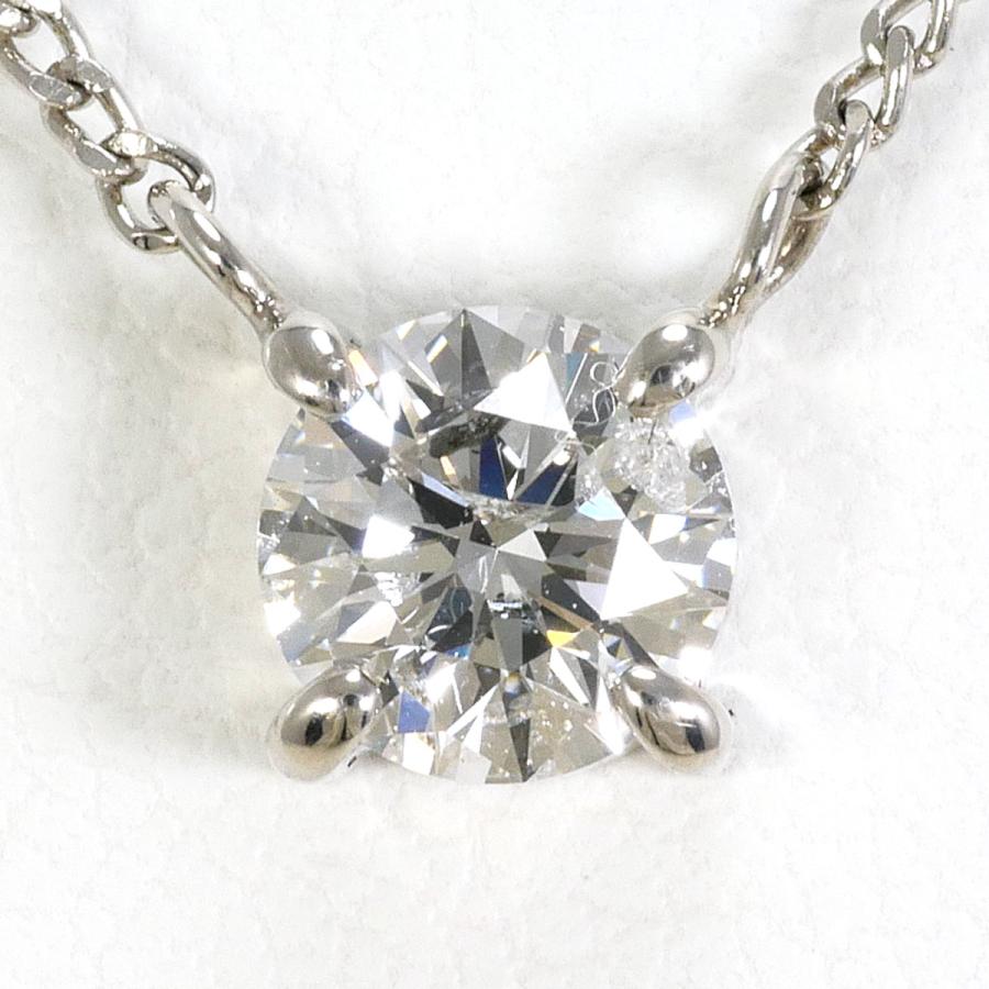 天然ダイヤモンド0.5ct pt900 pt850 ネックレス ネックレス PT850/プラチナ ダイヤ 0.5ct I1 鑑定書 総重量約3.1g 約