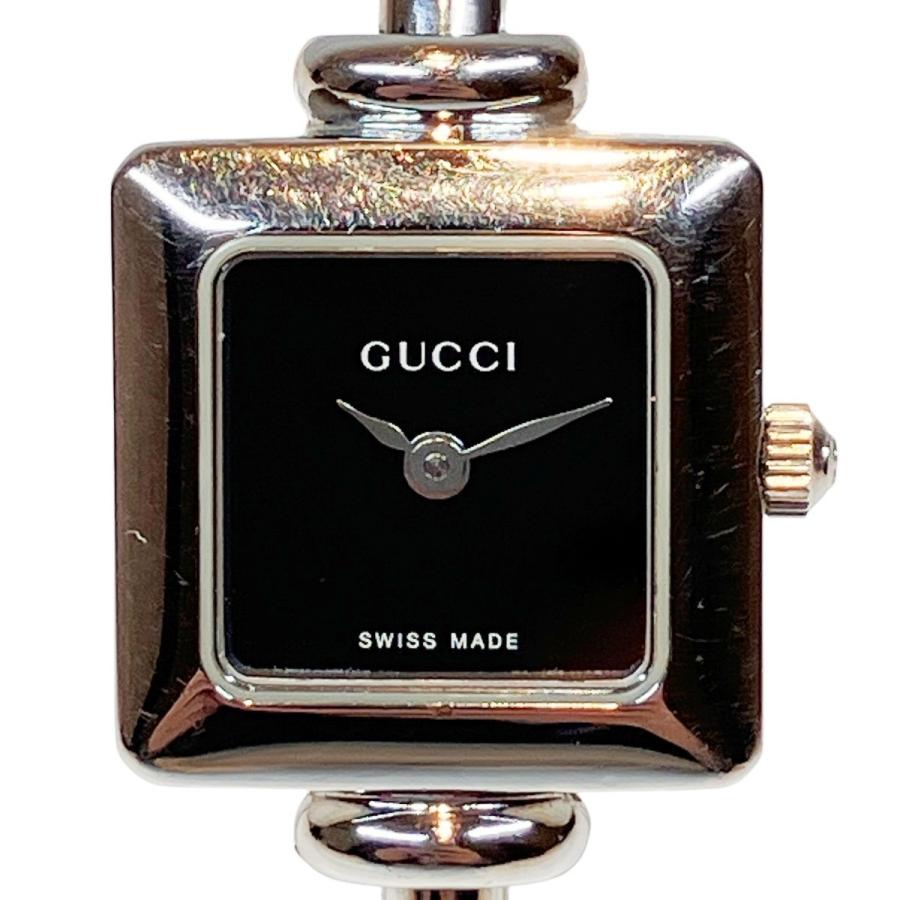 GUCCI（グッチ） 腕時計 総重量約23.8g SS SS クオーツ ブラック文字盤