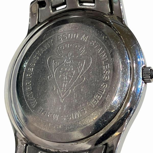 稼働品 GUCCI グッチ 5500M 腕時計 デイト クオーツ メンズ GUCCI グッチ 5500M クォーツ シルバー文字盤 デイト 時計