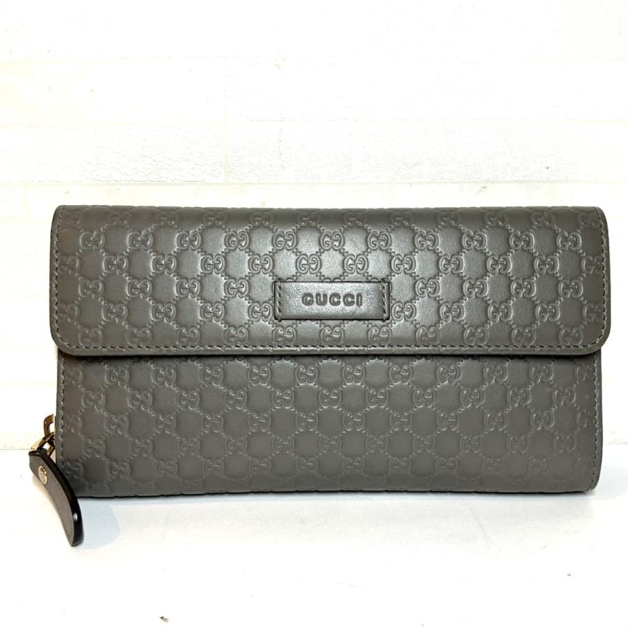 GUCCI（グッチ） 長財布 マイクログッチシマ レザー 449364 レディース