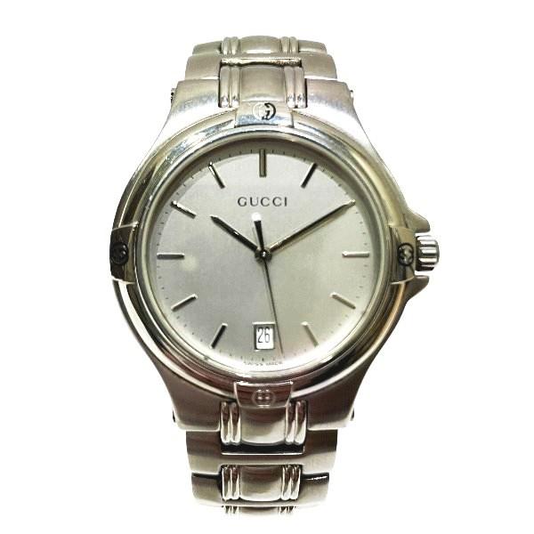 GUCCI（グッチ） GUCCI 9040M シルバー文字盤 デイト クォーツ 時計