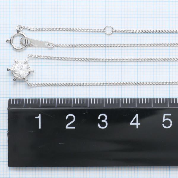 ネックレス PT850 プラチナ ダイヤ 0.50 鑑定書 総重量約3.1g 約40cm 