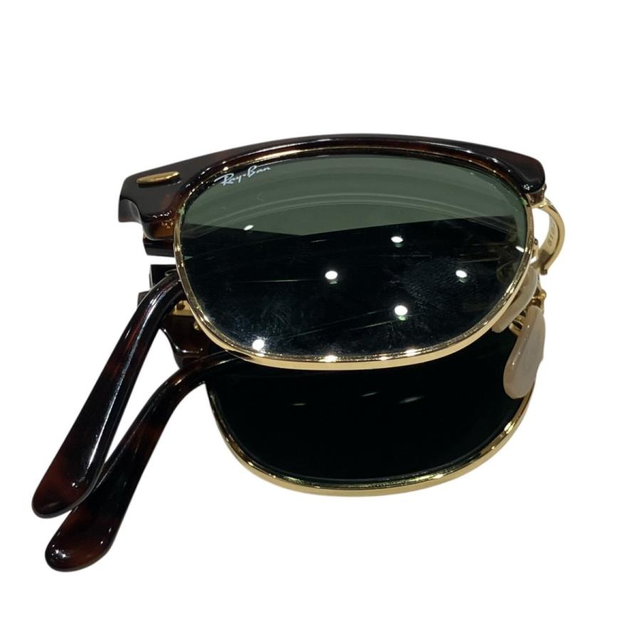 美品 レイバン サングラス クラブマスター 折りたたみ RB2176 990 Ray-Ban（レイバン） クラブマスター折りたたみ式 サングラス