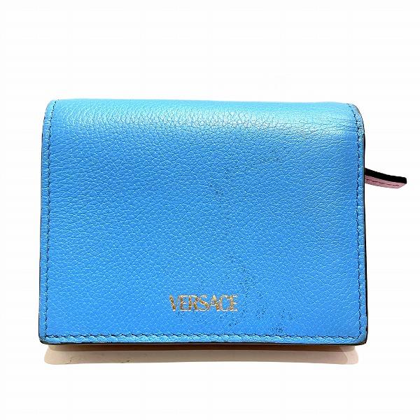 ヴェルサーチ メデューサ ロゴ 2つ折り財布 ユニセックス 中古 ヴェルサーチ メデューサ ロゴ 2つ折り財布 ユニセックス 中古