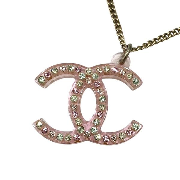 CHANEL（シャネル） ピンク×ゴールド 04A ココマーク ラインストーン