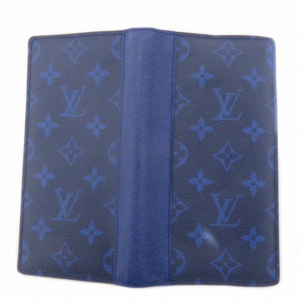 ルイヴィトン Louis Vuitton タイガラマ ポルトフォイユブラザ M30297 ブルー 財布 2つ折り長財布 メンズ 中古
