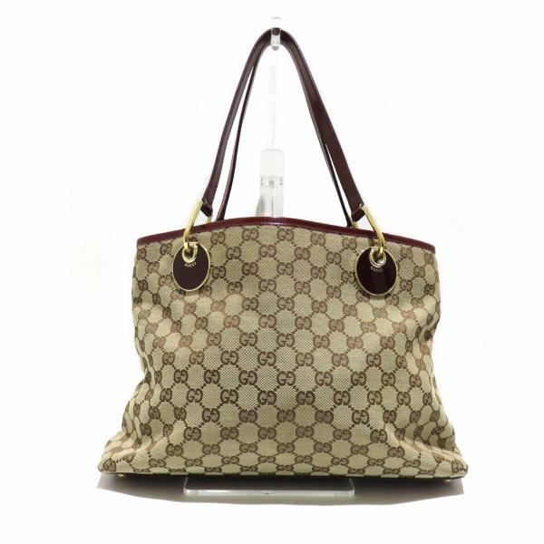 グッチ GUCCI GGキャンバス 120837 レッド バッグ トートバッグ レディース 中古｜wonderprice｜02