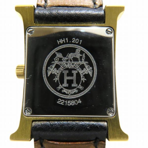 エルメス Hermes Hウォッチ HH1.201 クォーツ H刻印 時計 腕時計 レディース 中古｜wonderprice｜05