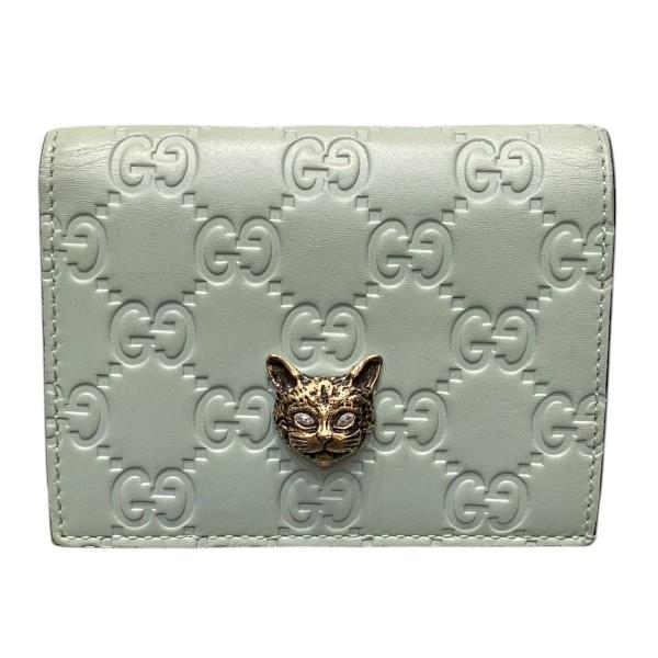 GUCCI（グッチ） グッチシマ リネアキャット 548057 2つ折り財布