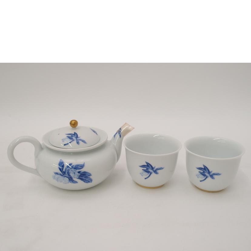 深川青磁/オリエンタルブルー 急須茶器揃 6点セット/SAランク/69【中古 